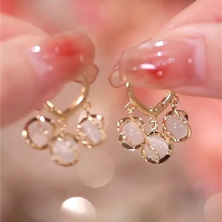 Buy Gold Australian Opal Earrings Opal Earrings Gold Earrings Online in  India  Etsy