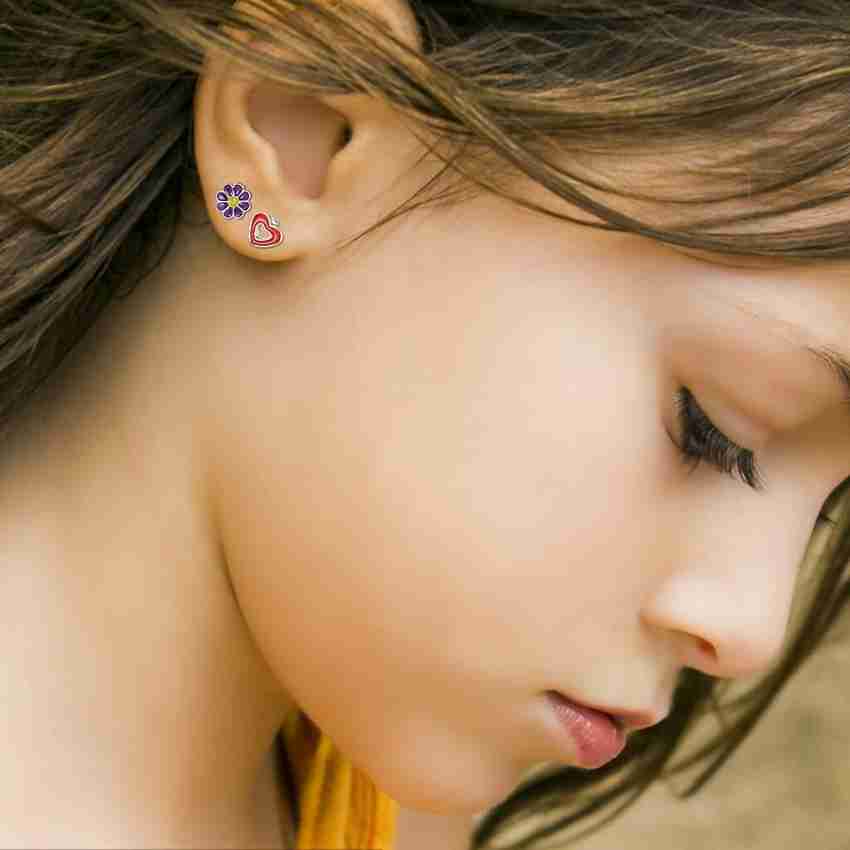 Flipkart Buy sannidhi 30 Pair Assorted Stylish Adorable Multicolor Ear Studs Girls Jewellery Metal Earring Set Online at Best Prices in India