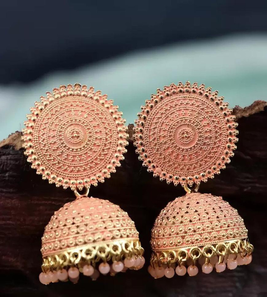 Flipkart Buy harnoor jhumka Meenakari Designer Grey Jhumka earrings Copper Jhumki Earring Online at Best Prices in India