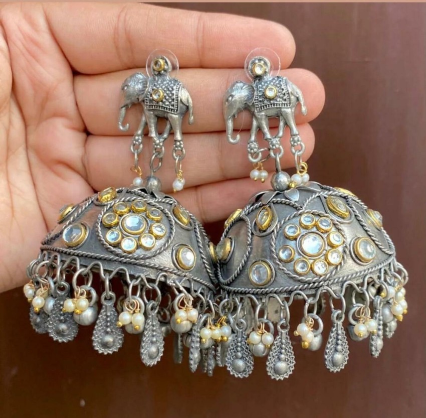 Oxidised deals earrings golden