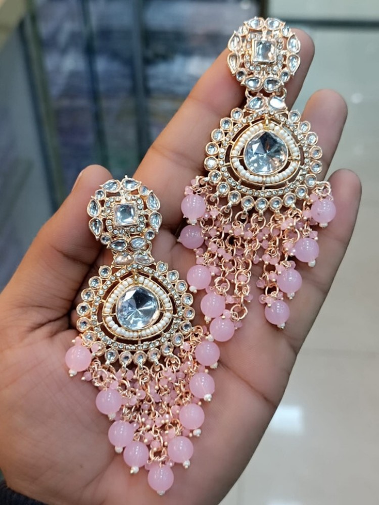 Pink earrings clearance flipkart