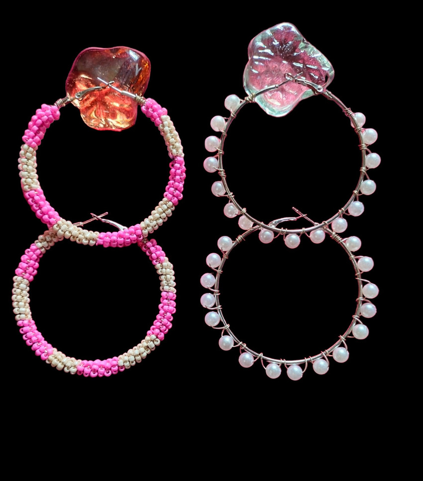 Flipkart Buy badeja handmademulticolor seedbeadpearl hoop