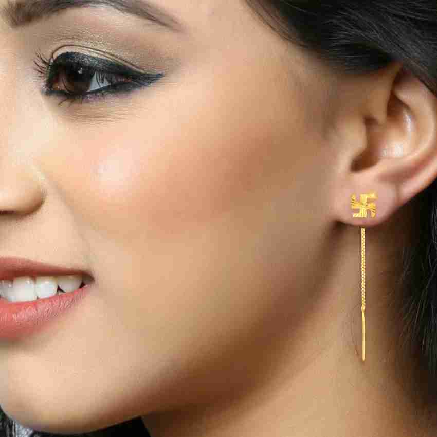 Swastik sale earring design