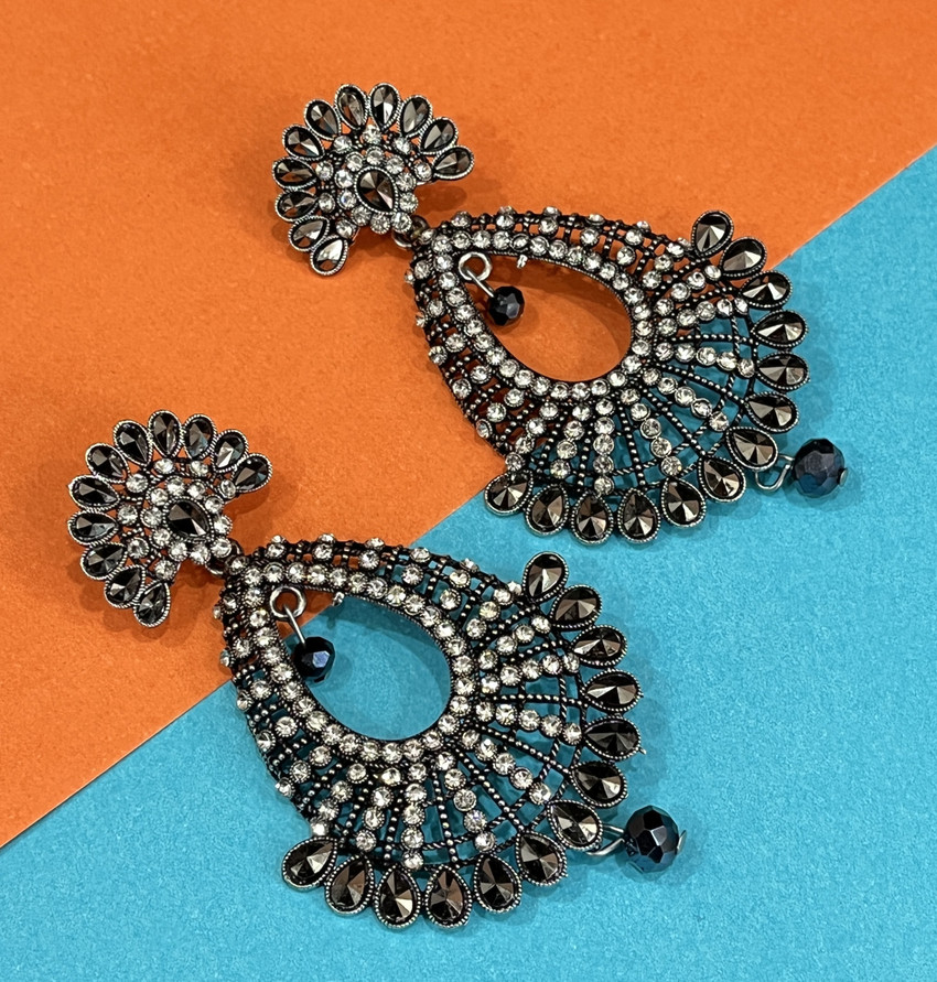 Flipkart Buy MONKDECOR Attractive Oxidised Designer Jhumka
