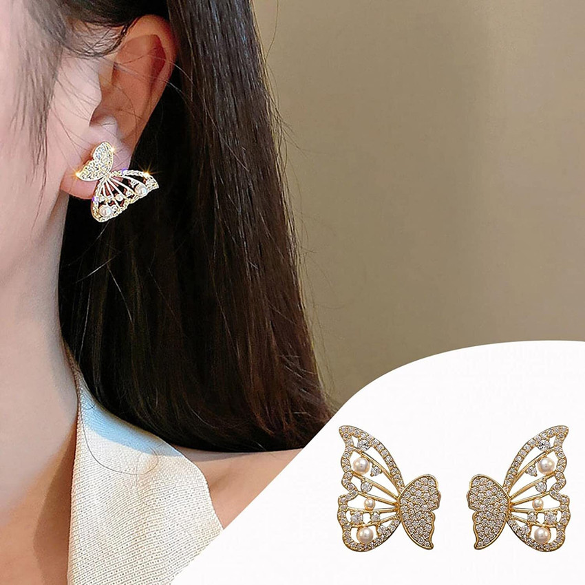 Flipkart Buy Tagve Earrings for Women Half Butterfly Wing Fashion Design Jewelry for Girlfriend Alloy Stud Earring Online at Best Prices in India