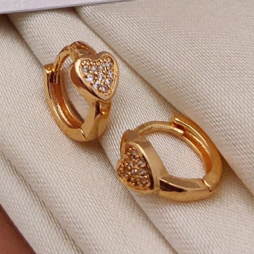 Gold ring and earring on sale design