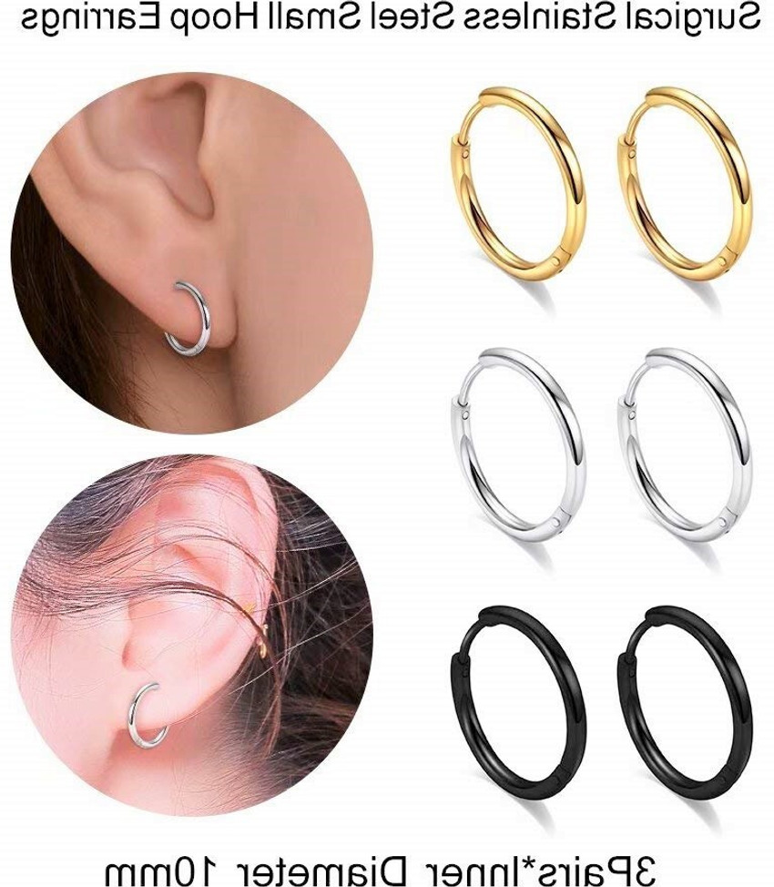 Flipkart Buy NIMZ Mens Women Fashion Jewellery Valentine Platinum Black Blue Golden Silver Surgical Plug Combo Hoop Ear piercing Studs stainless Steel Jewelry Stylish Fancy Party wear casual High ...