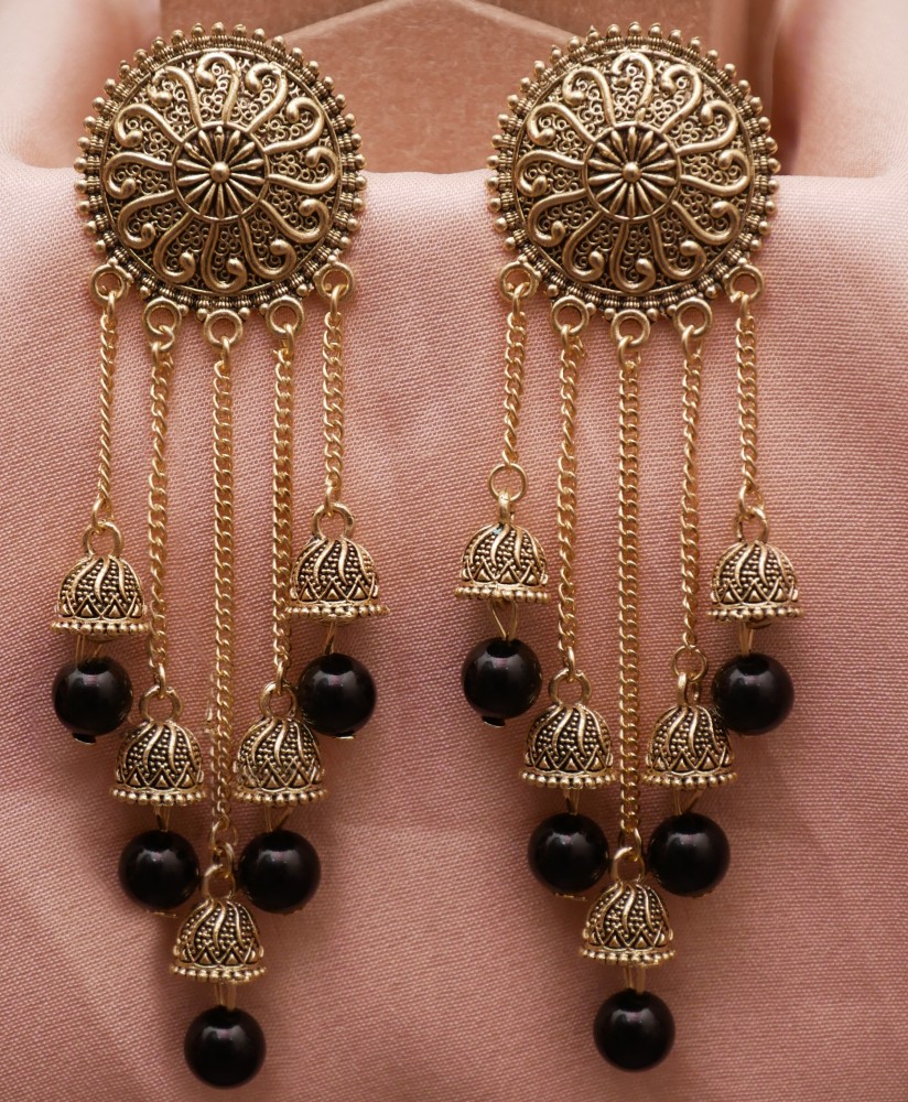 Flipkart.com - Buy Jihaan Stylish AD Pearl Stud Earrings pair Jewellery  Drop Earrings for Women Multicolor Pearl, Diamond Brass Stud Earring Online  at Best Prices in India