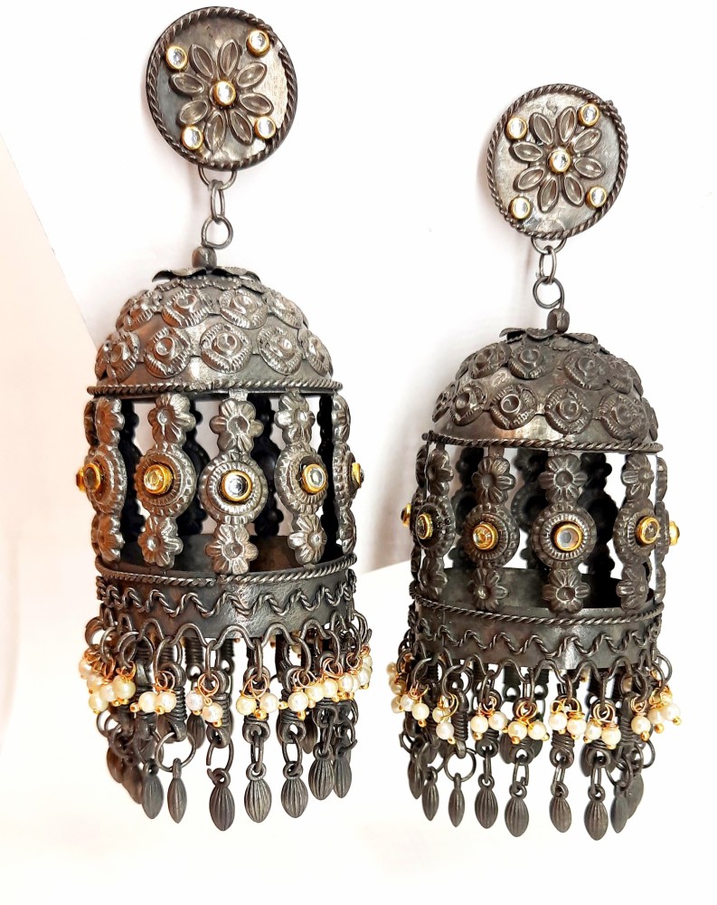 Peora Afghani Tribal Oxidised Silver Long Chadbali Earrings Ethnic  Traditional Jewellery (PF66E109S): Buy Peora Afghani Tribal Oxidised Silver  Long Chadbali Earrings Ethnic Traditional Jewellery (PF66E109S) Online at  Best Price in India |