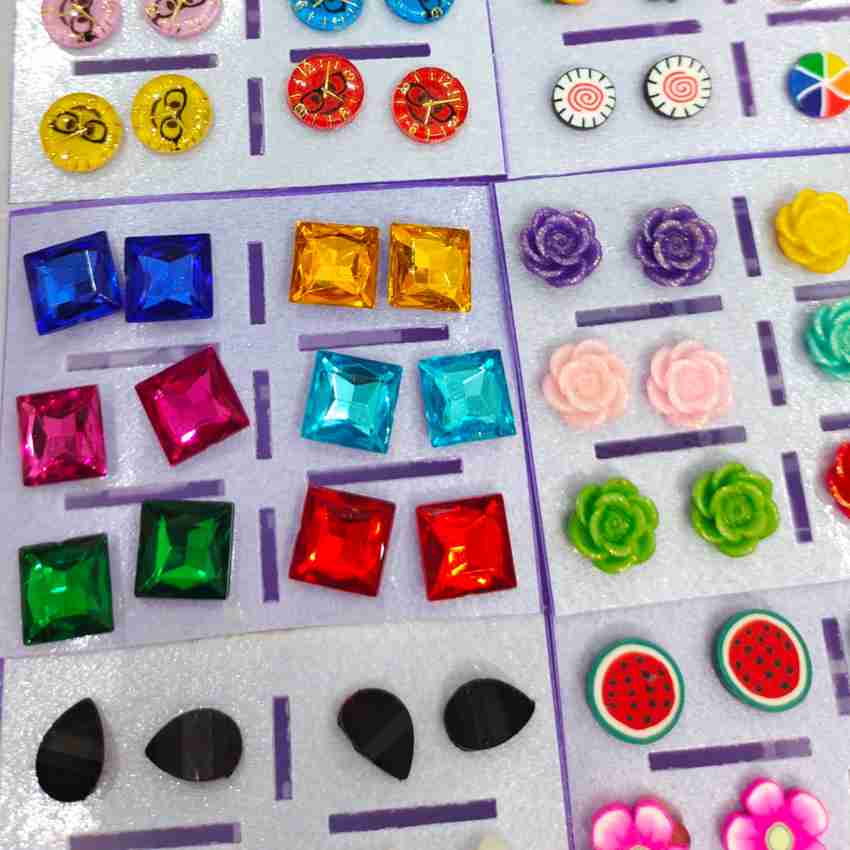 Plastic earrings for girls sales