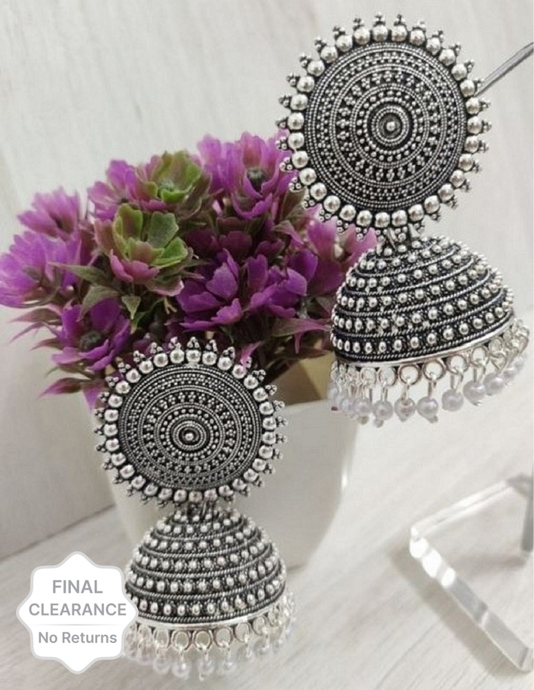 Flipkart black discount metal earrings