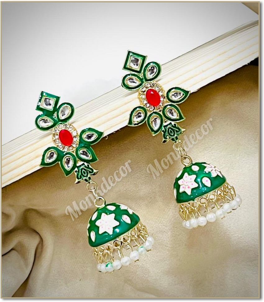 Green earrings flipkart deals