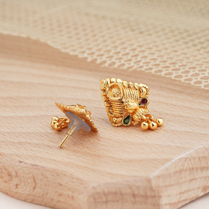 Ladies gold earrings online top
