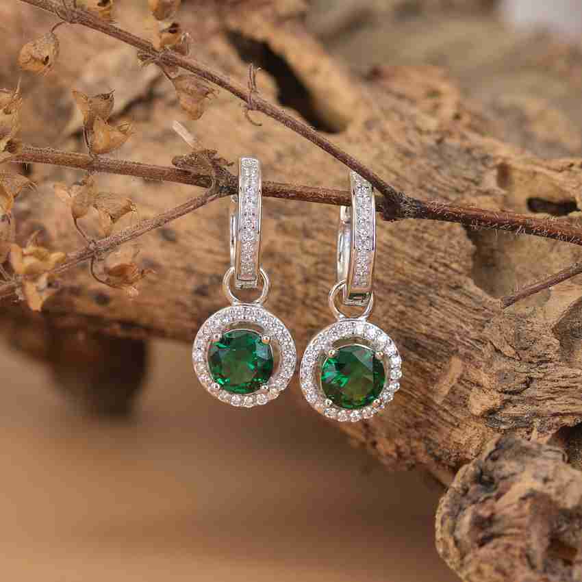 Emerald green earrings forever 21 on sale