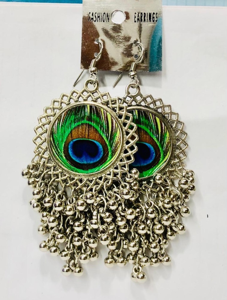 Peacock deals earrings flipkart