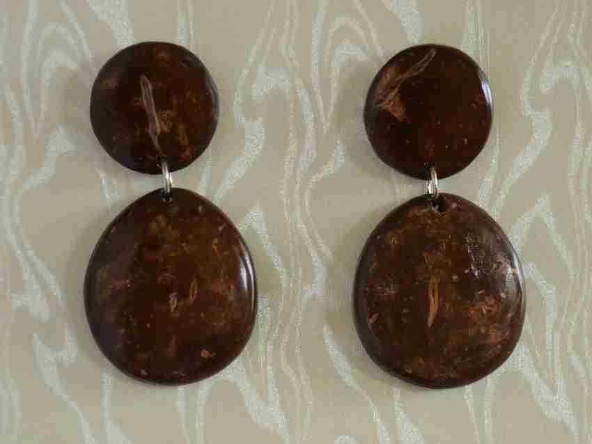 Flipkart.com - Buy RoEarring Coconut Shell Earrings, Organic  