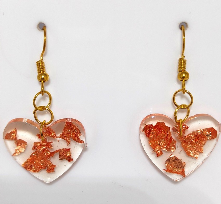 Resin clearance art earrings