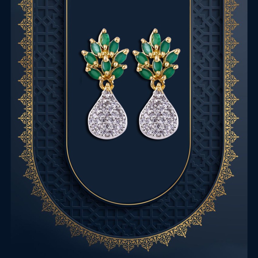 Buy Shree Dwarrka Creation American Diamond Earrings Cubic Zirconia Enamel  Jhumki Earring Online at Best Prices in India  Flipkartcom
