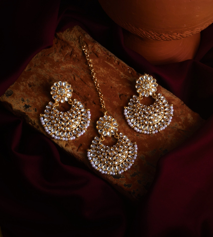 Maang tikka and earrings set sale flipkart