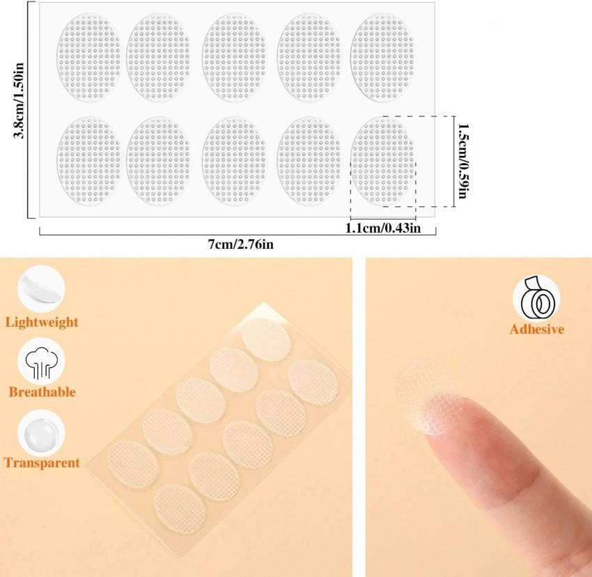  500 Pcs Earlobe Support Patches for Women Transparent