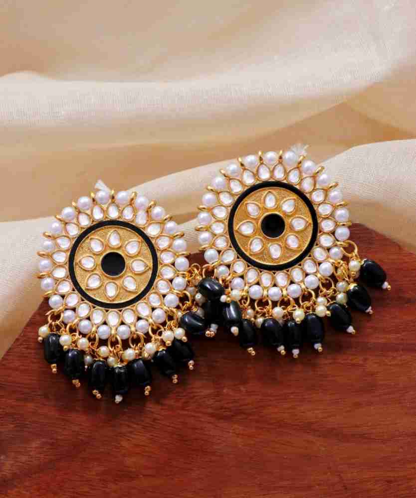 Flipkart Buy MONKDECOR Attractive Round Moti Tops For Various Ocassions For Girls Women Alloy Stud Earring Online at Best Prices in India