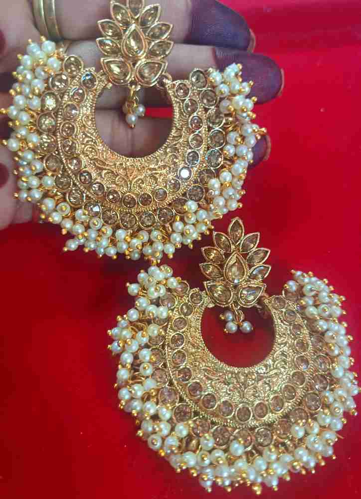 Flipkart.com - Buy SHREE SHAKTI ARTS SHREE SHAKTI ARTS Bandai Chand Moti big  Earrings Beads, Pearl Alloy Chandbali Earring Online at Best Prices in India