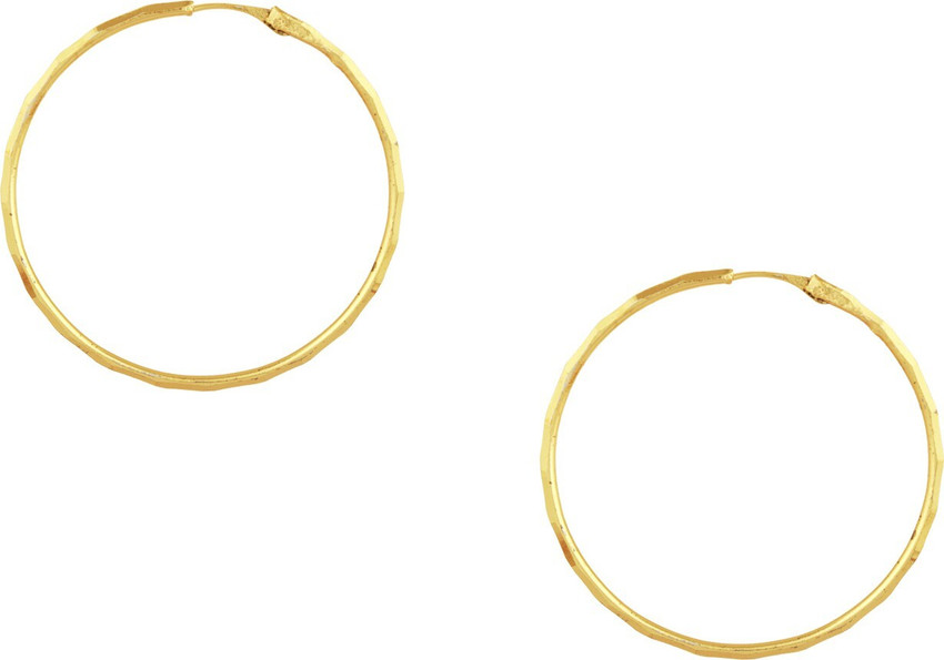Flipkart Buy Shining Jewel Plain Gold Bali Hoop Earrings for