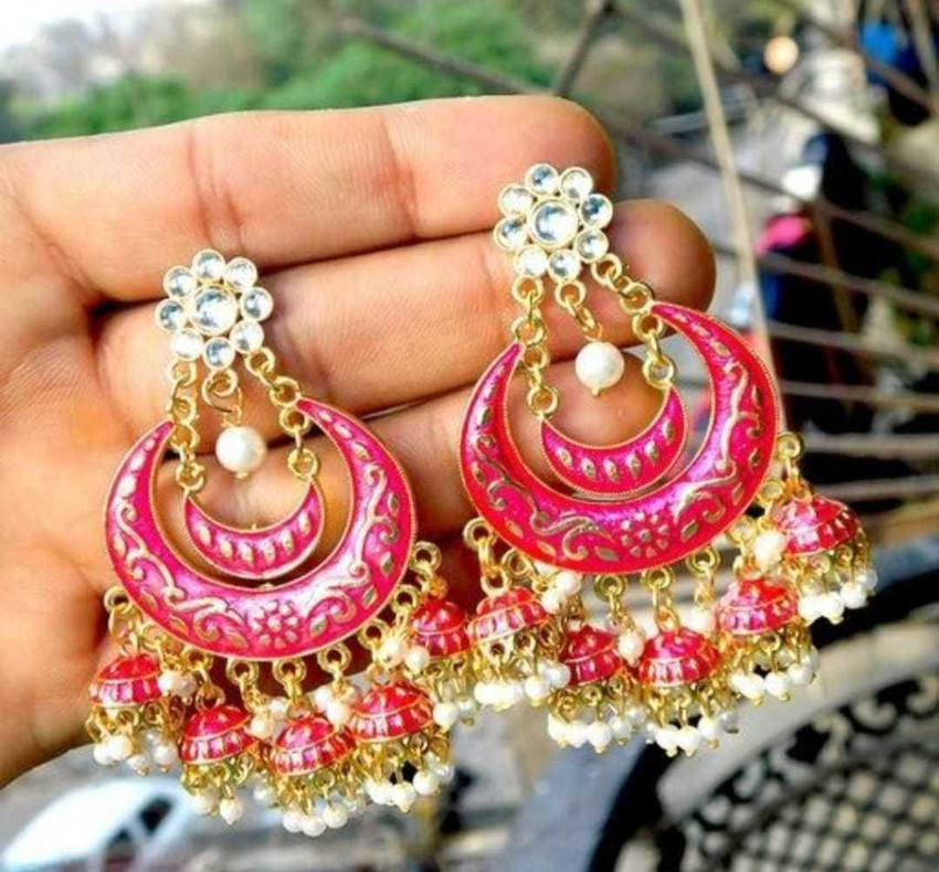 Big pink earrings online