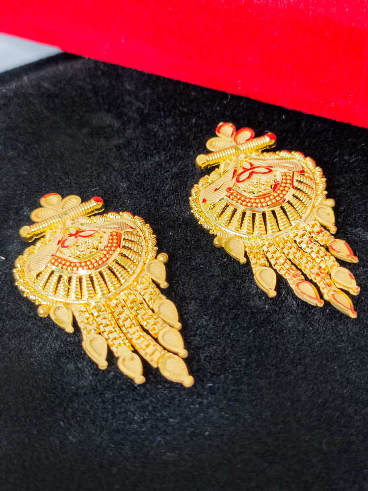 Flipkart Buy Mono 1 Gram Gold Jhala Earring For Women Brass Plug Earring Online at Best Prices in India
