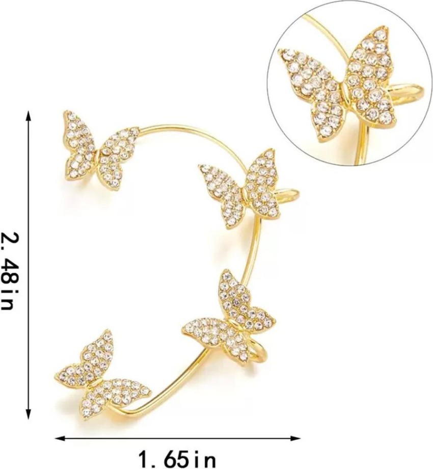 Details 86+ butterfly clip earrings - esthdonghoadian