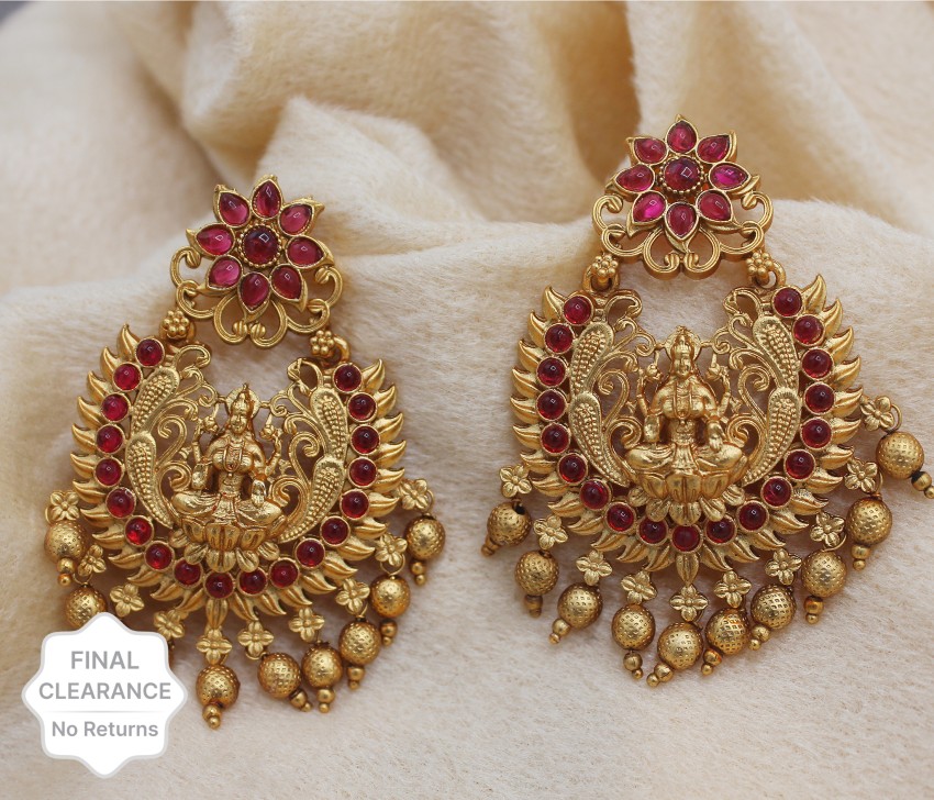 Flipkart Buy Chigold 6221 RUBY Alloy Chandbali Earring