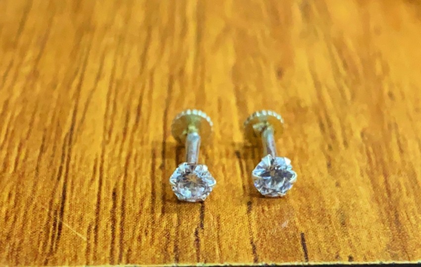 Buy Silver White Stone Earrings Online  Unniyarcha