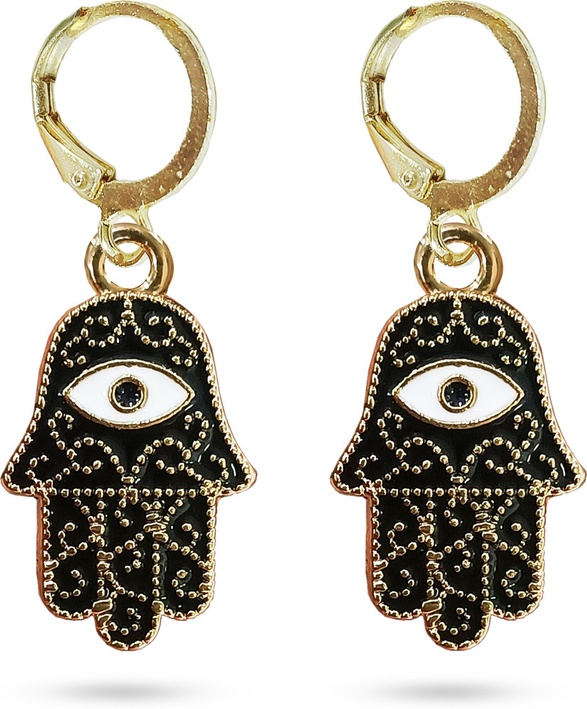 Black metal sale earrings in flipkart
