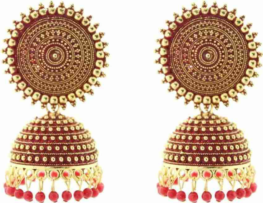 Flipkart Buy Beauty Love New Trending Floral Red Earrings
