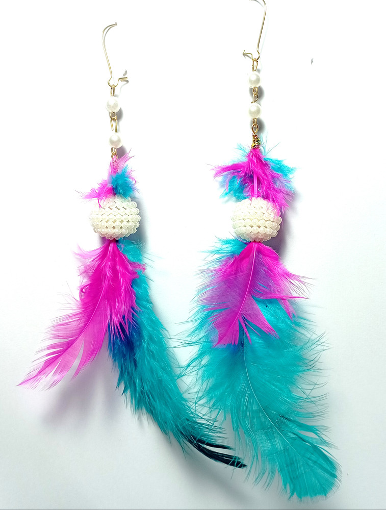 Feather earrings online flipkart hot sale
