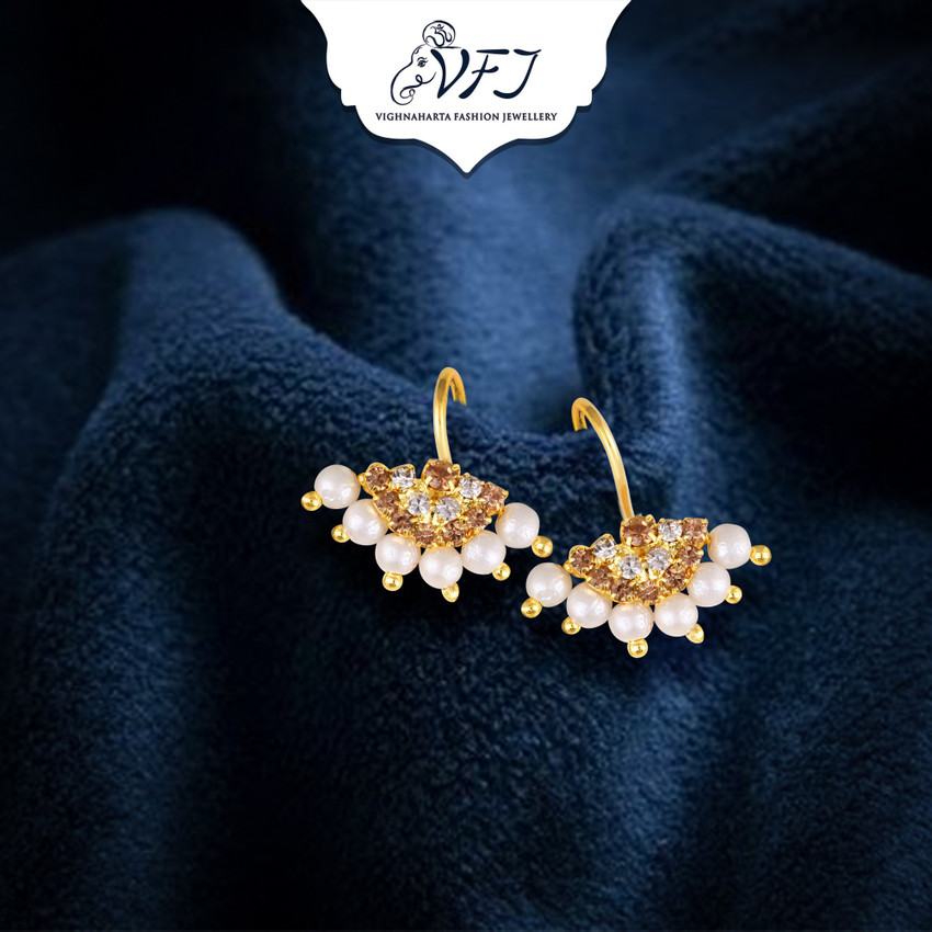 Flipkart Buy VIGHNAHARTA Artificial CZ Stones and Pearls Press Bugadi Earrings for Women and Girls Pearl Alloy Earring Set Online at Best Prices in India