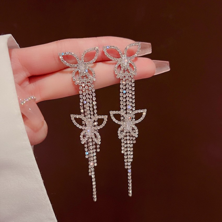 Zmfashion Stainless Steel C Shape Stud Earrings Gold Color Plated Tassel  Earrings For Women Girl Engagement Fashion Jewelry  Stud Earrings   AliExpress
