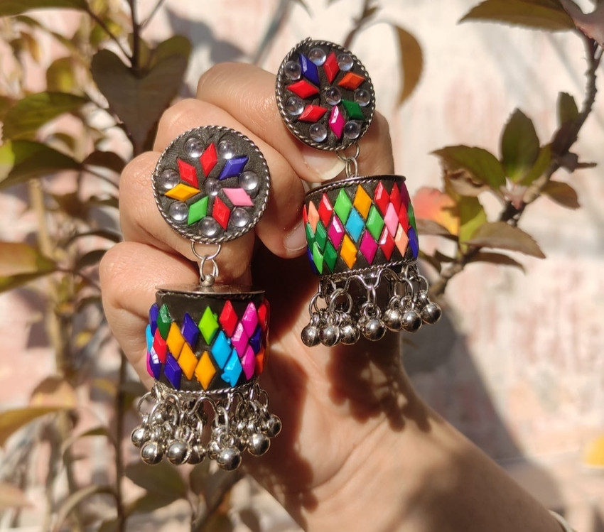 Flipkart Buy niyaa Multicolored light weight jhumkas Alloy