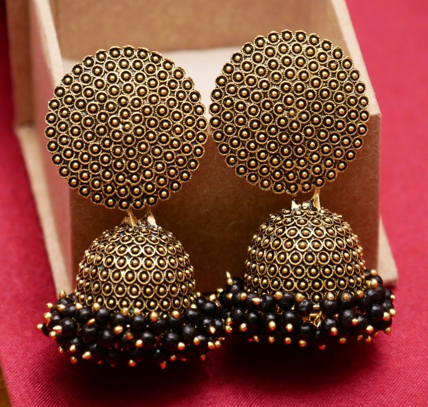 Buy GoldToned  Black Earrings for Women by Crunchy Fashion Online   Ajiocom