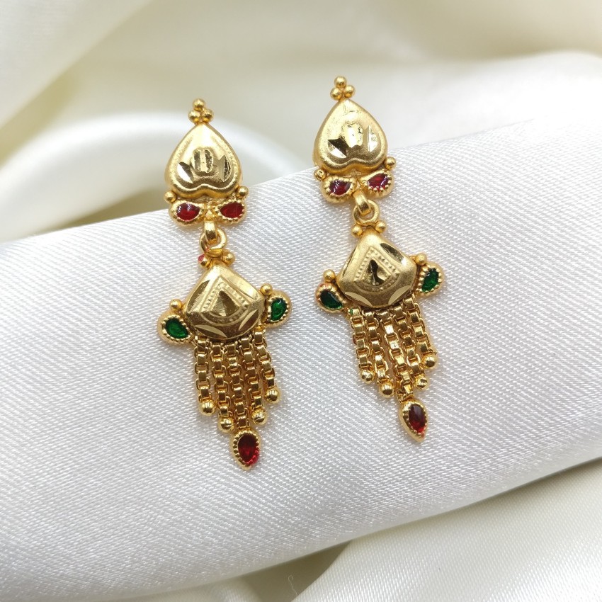 Flipkartcom  Buy Jewelicious 1 Gram Gold Plated Earrings  Forming Earrings  Back Screw Fancy Party Wear Stud Copper Stud Earring Online at Best Prices  in India