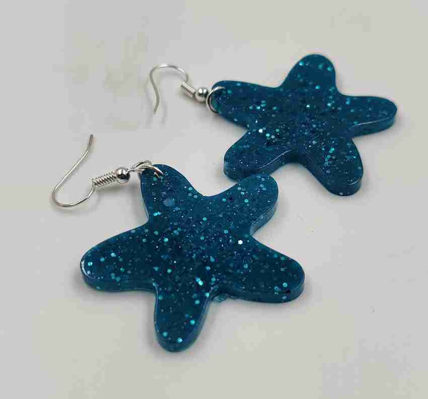 Resin sales star earrings