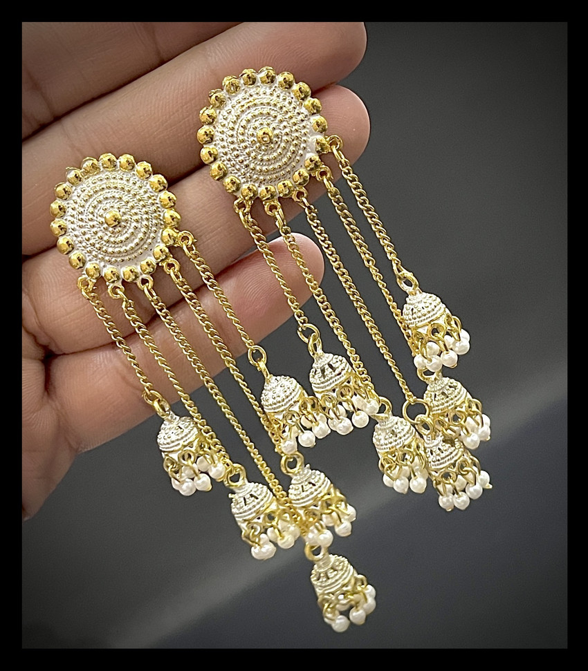 Flipkart Buy MONKDECOR Attractive Bright White Earrings