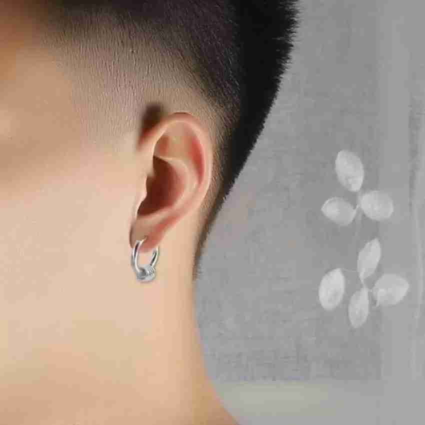 Flipkart Buy NNPRO Round Shape Bali Earrings For Boys And Girls Men And Women Silver Gold 1 Pair Metal Hoop Earring Online at Best Prices in India