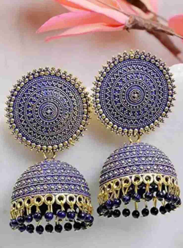 Flipkart Buy FLIKKER Stylish Jhumka Earrings for Women Girls Party Wear Attractive Look Voilet Pearl Alloy Jhumki Earring Online at Best Prices in India