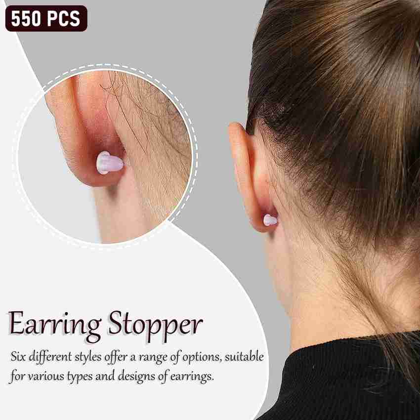 Flipkart Buy HANNEA Earring Backs for Ear Studs 6 Styles Clear Earring Clutch Plastic Earring Set Online at Best Prices in India