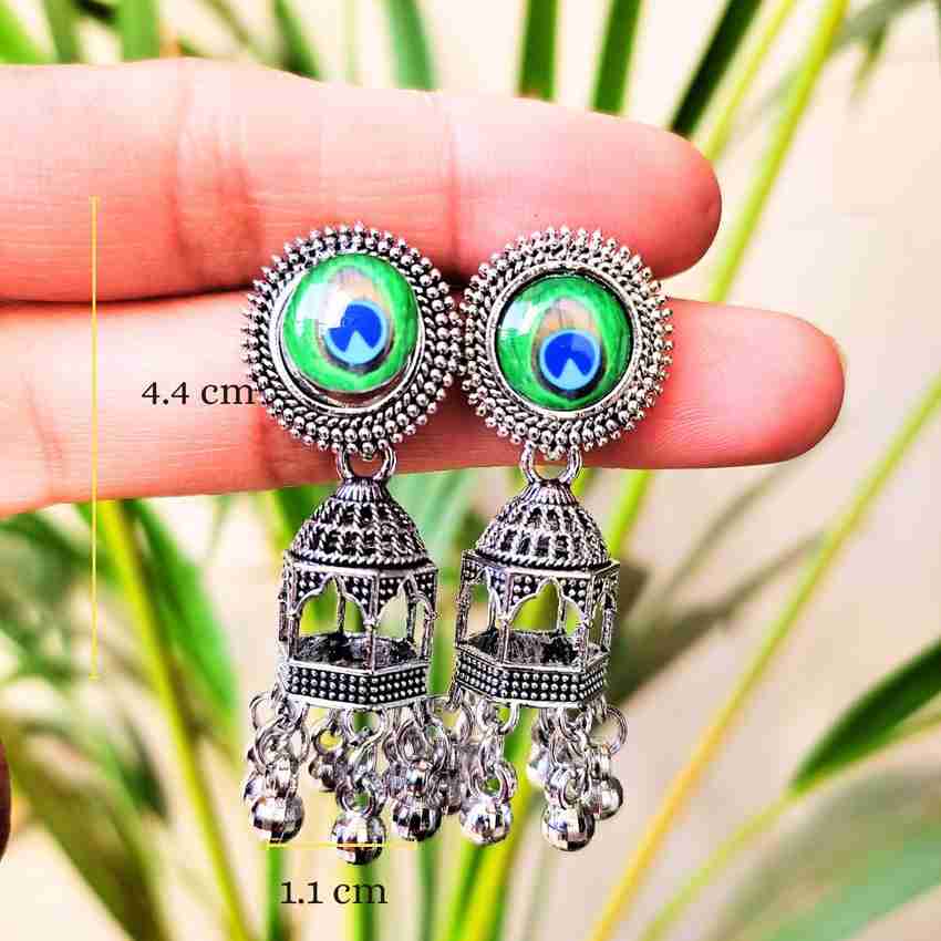 Buy Desi Jhumka Temple Jhumki Earrings for Women Oxidised Earrings Simple Daily Use Earrings Alloy Jhumki Earring Online at Best Prices in India Flipkart