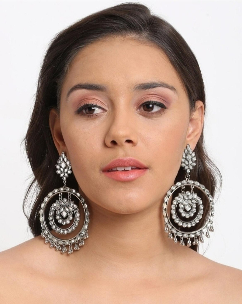 Silver cheap earrings flipkart