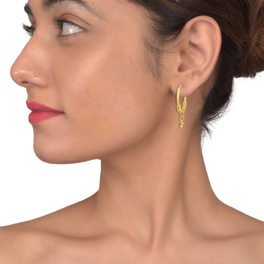 Palmonas 18k Gold Plated Small Half Square Hoop Earrings for Women Buy  Palmonas 18k Gold Plated Small Half Square Hoop Earrings for Women Online  at Best Price in India  Nykaa