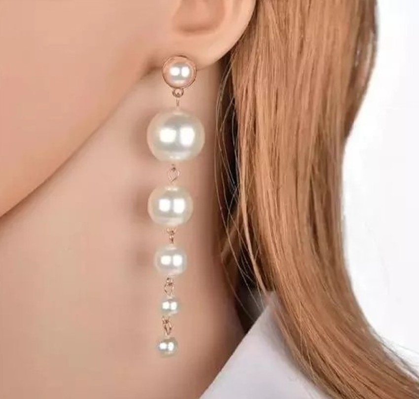 Regal Hanging Pearl Earring