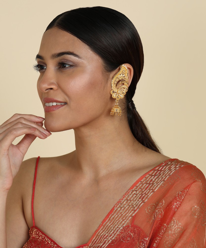 Buy Sippi Tikki Kaan Chain Earrings by FOOLJHADI at Ogaan Online Shopping  Site